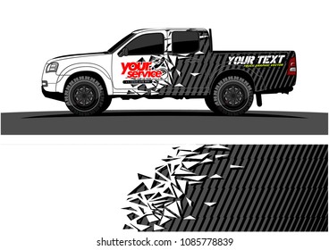 car livery vector. abstract explosion with grunge background design for vehicle vinyl wrap