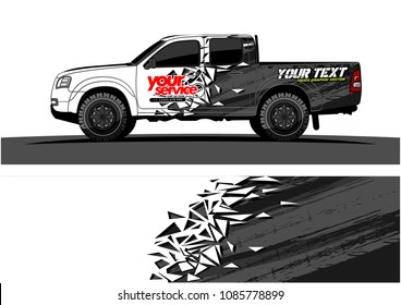 car livery vector. abstract explosion with grunge background design for vehicle vinyl wrap