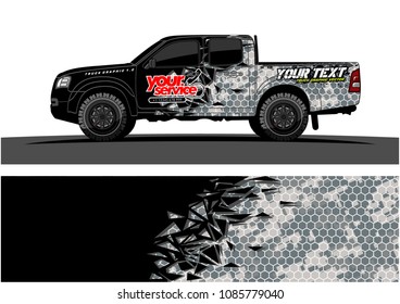 car livery vector. abstract explosion with grunge background design for vehicle vinyl wrap