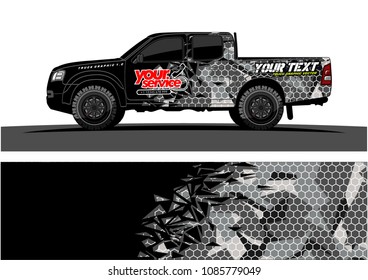 car livery vector. abstract explosion with grunge background design for vehicle vinyl wrap