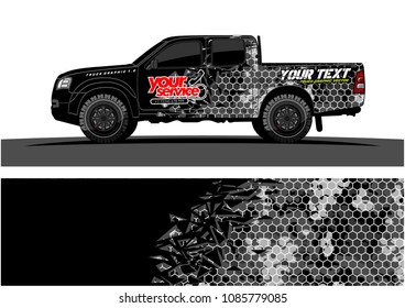 car livery vector. abstract explosion with grunge background design for vehicle vinyl wrap