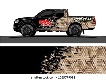 car livery vector. abstract explosion with grunge background design for vehicle vinyl wrap