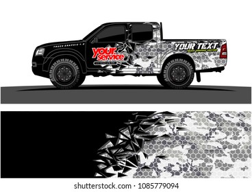 car livery vector. abstract explosion with grunge background design for vehicle vinyl wrap