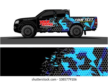 car livery vector. abstract explosion with grunge background design for vehicle vinyl wrap