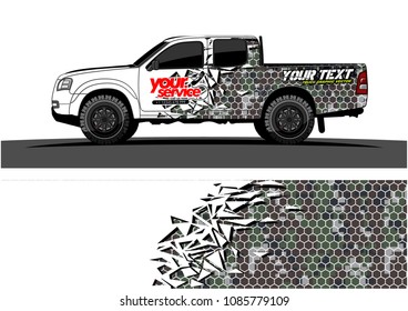 car livery vector. abstract explosion with grunge background design for vehicle vinyl wrap