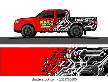car livery vector. abstract explosion with grunge background design for vehicle vinyl wrap