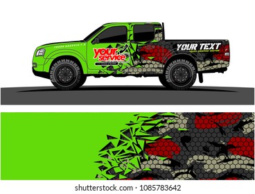 car livery vector. abstract explosion with grunge background design for vehicle vinyl wrap