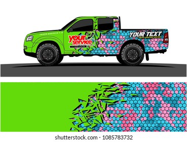 car livery vector. abstract explosion with grunge background design for vehicle vinyl wrap