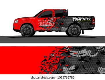 car livery vector. abstract explosion with grunge background design for vehicle vinyl wrap