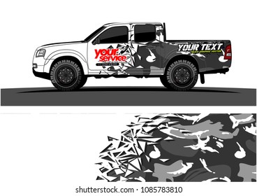 car livery vector. abstract explosion with grunge background design for vehicle vinyl wrap