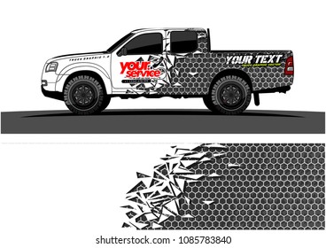 car livery vector. abstract explosion with grunge background design for vehicle vinyl wrap