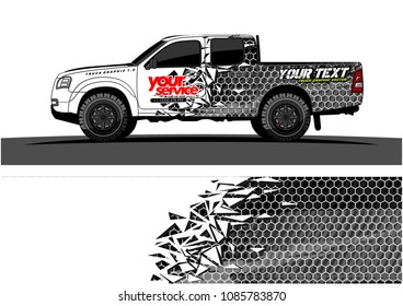 car livery vector. abstract explosion with grunge background design for vehicle vinyl wrap