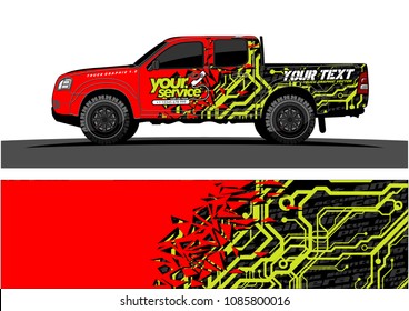 car livery vector. abstract explosion with grunge background design for vehicle vinyl wrap