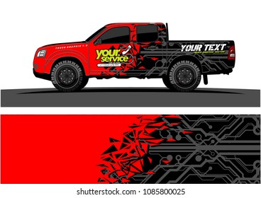 car livery vector. abstract explosion with grunge background design for vehicle vinyl wrap