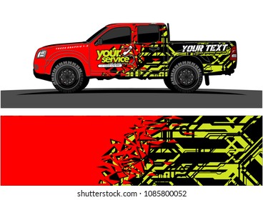 car livery vector. abstract explosion with grunge background design for vehicle vinyl wrap