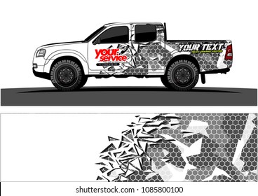 car livery vector. abstract explosion with grunge background design for vehicle vinyl wrap