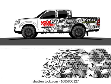 car livery vector. abstract explosion with grunge background design for vehicle vinyl wrap