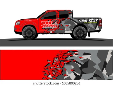 car livery vector. abstract explosion with grunge background design for vehicle vinyl wrap