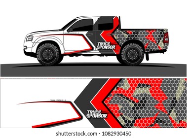 car livery vector. abstract racing background design for truck and vehicles wrapping. 