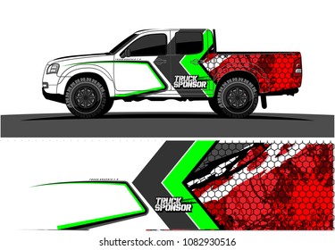 car livery vector. abstract racing background design for truck and vehicles wrapping. 