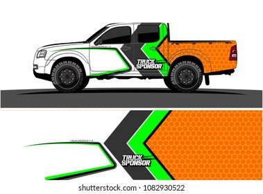 car livery vector. abstract racing background design for truck and vehicles wrapping. 
