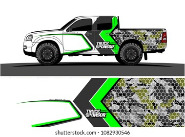 car livery vector. abstract racing background design for truck and vehicles wrapping. 