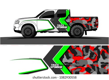 car livery vector. abstract racing background design for truck and vehicles wrapping. 