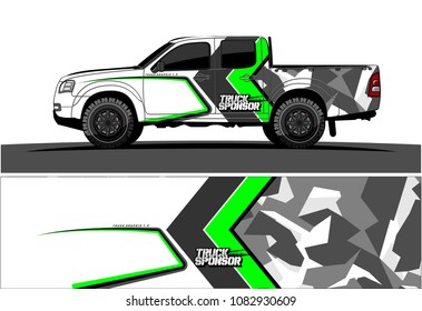 car livery vector. abstract racing background design for truck and vehicles wrapping. 