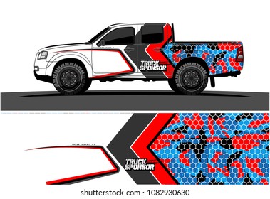 car livery vector. abstract racing background design for truck and vehicles wrapping. 