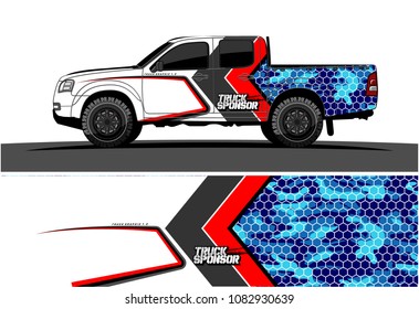 car livery vector. abstract racing background design for truck and vehicles wrapping. 