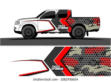 car livery vector. abstract racing background design for truck and vehicles wrapping. 