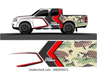 car livery vector. abstract racing background design for truck and vehicles wrapping. 