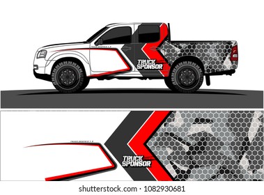 car livery vector. abstract racing background design for truck and vehicles wrapping. 