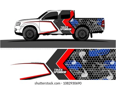 car livery vector. abstract racing background design for truck and vehicles wrapping. 