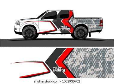 car livery vector. abstract racing background design for truck and vehicles wrapping. 