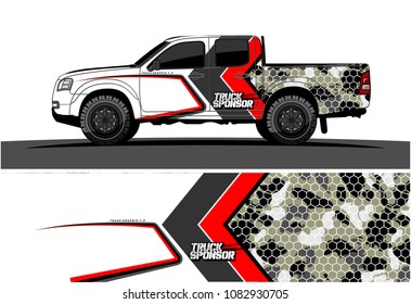 car livery vector. abstract racing background design for truck and vehicles wrapping. 