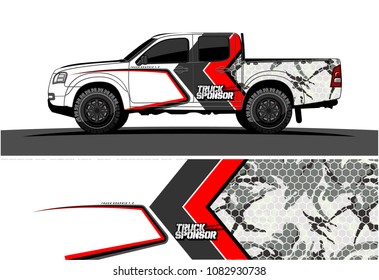 car livery vector. abstract racing background design for truck and vehicles wrapping. 