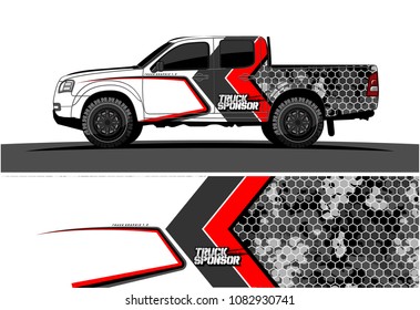 car livery vector. abstract racing background design for truck and vehicles wrapping. 