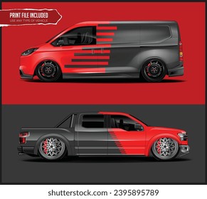 car livery vector design for vehicle vinyl wrap design