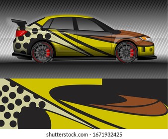 Kfz-Lippenverpackung dekal, Vektorillustration im Rallye-Rennen, abstrakter Hintergrund