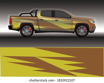 Car livery wrap decal, rally race style vector illustration abstract background