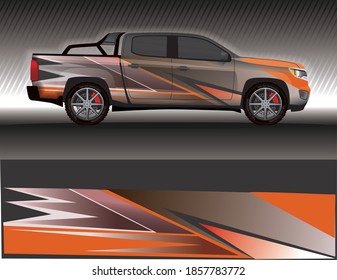 Car livery wrap decal, rally race style vector illustration abstract background