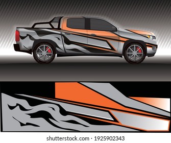 Car livery wrap decal, rally race style vector illustration abstract background