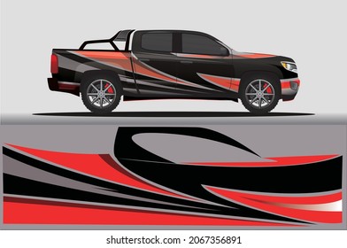 Car livery wrap decal, rally race style vector illustration abstract background