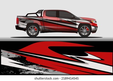 Car livery wrap decal, rally race style vector illustration abstract background