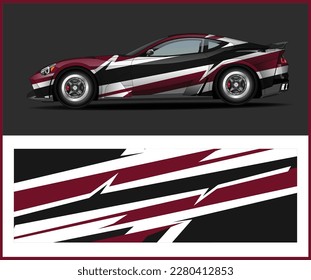 car livery wrap design with cool vector graphics