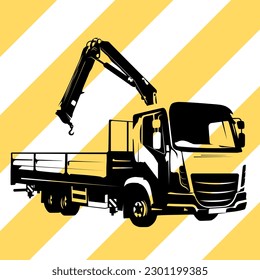 Car loader with boom crane and body with boards