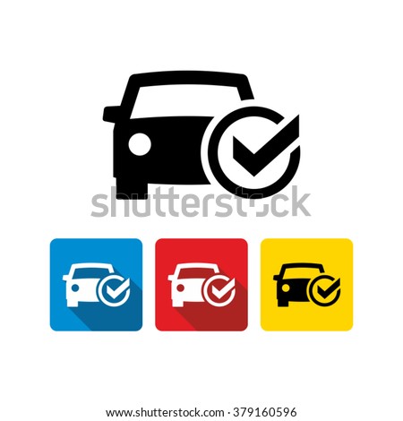 Car loan approved vector icon 
