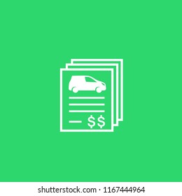 car loan or auto insurance vector icon