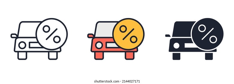 Car Loan Icon Symbol Template For Graphic And Web Design Collection Logo Vector Illustration